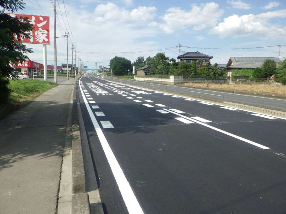 舗装修繕工事　宇都宮栃木線（道保防災）